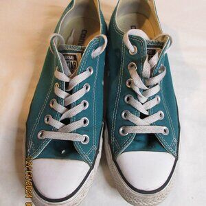 CONVERSE ALL STAR~GREEN CANVAS UPPER~SIZE 8